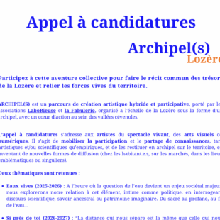 L'appel à candidature
